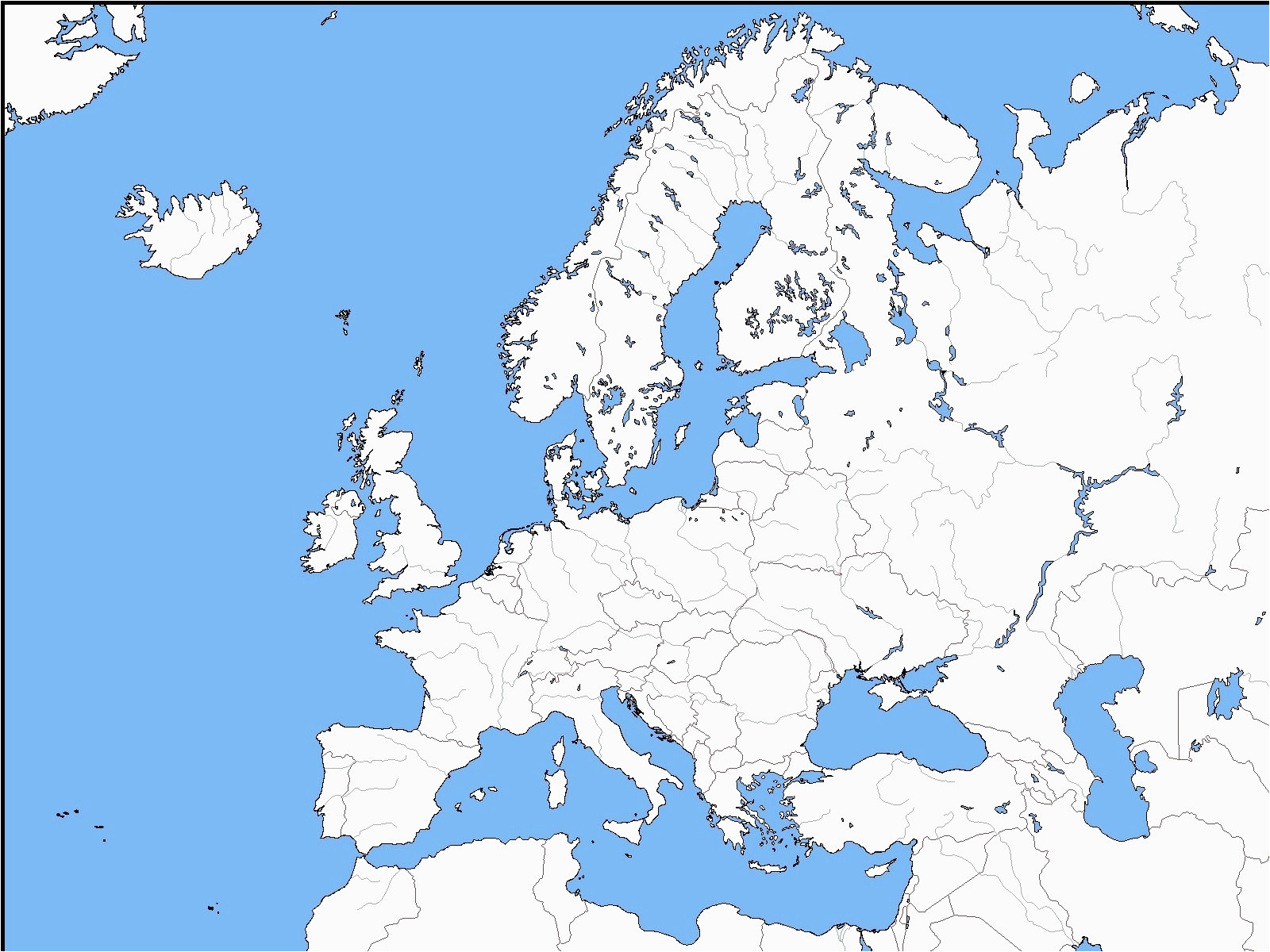 europe map rivers blue globe org