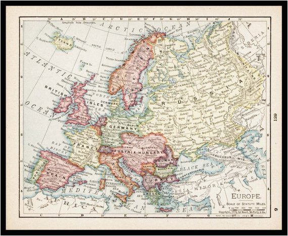 small antique europe map of europe european map wall decor