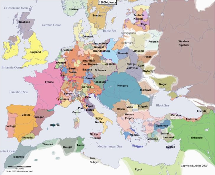 a historical map of europe in the year 1300 ad genealogy