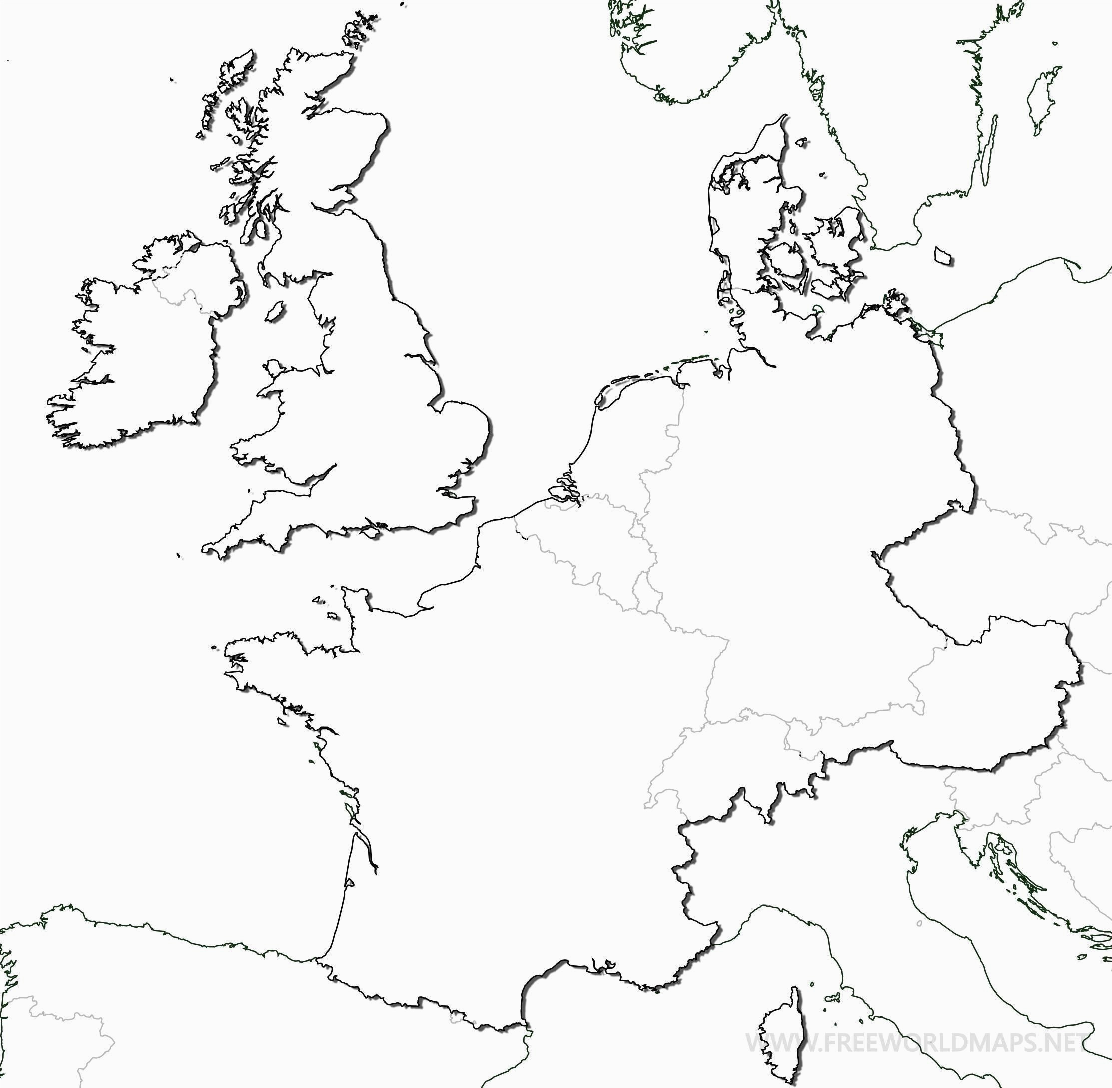 62 unfolded simple europe map black and white