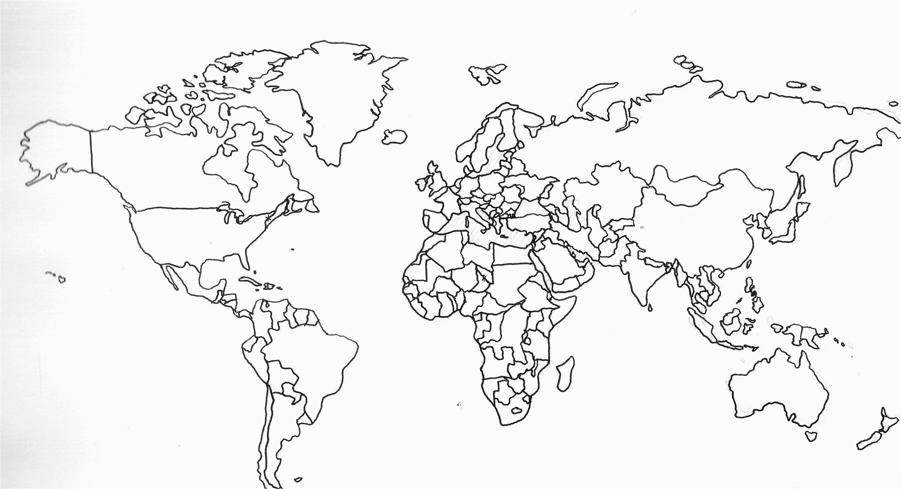 printable labeled world map new europe outline without