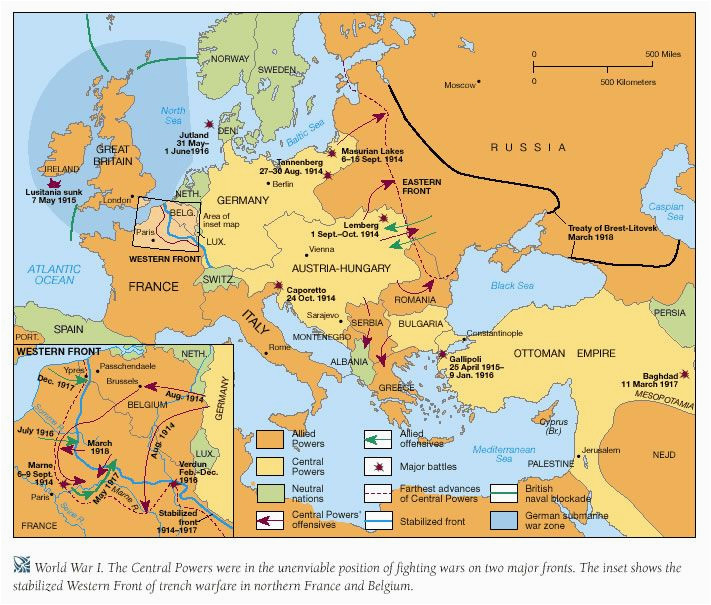 Europe During Ww1 Map | secretmuseum