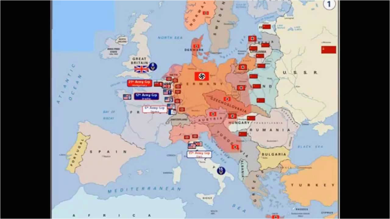 wwii d day to victory map