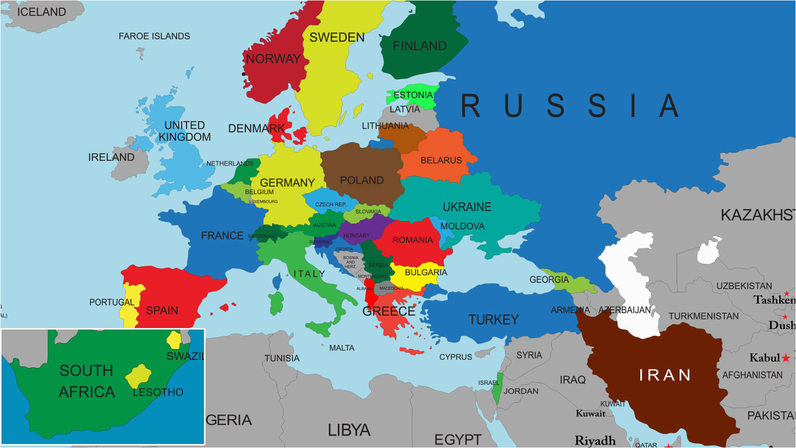 28 thorough europe map w countries