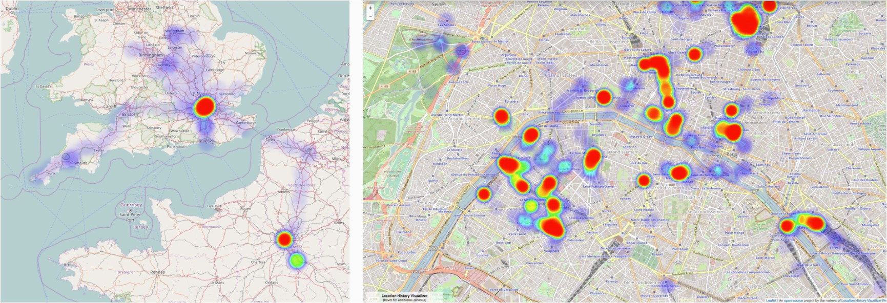 create a heat map from your google location history in 3
