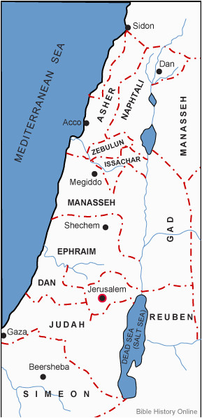 map of israel during the time of joshua bible study