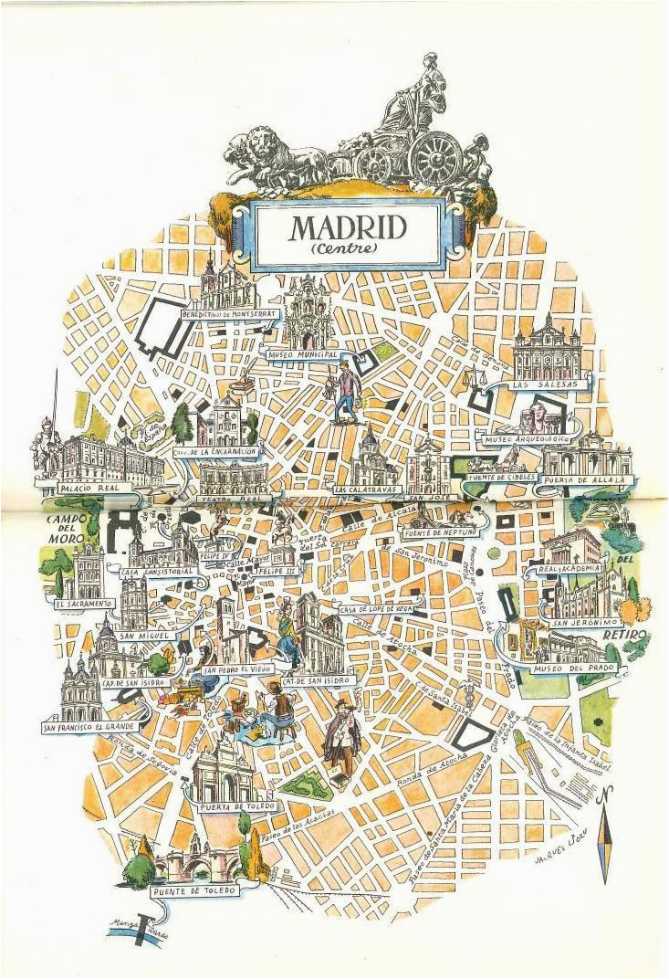 madrid map book illustration city map art by jacques liozu