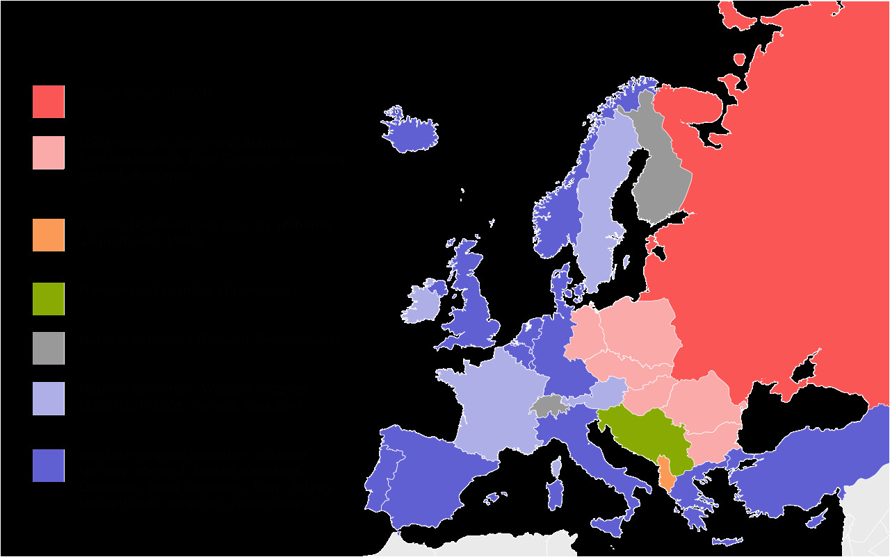 political situation in europe during the cold war mapmania