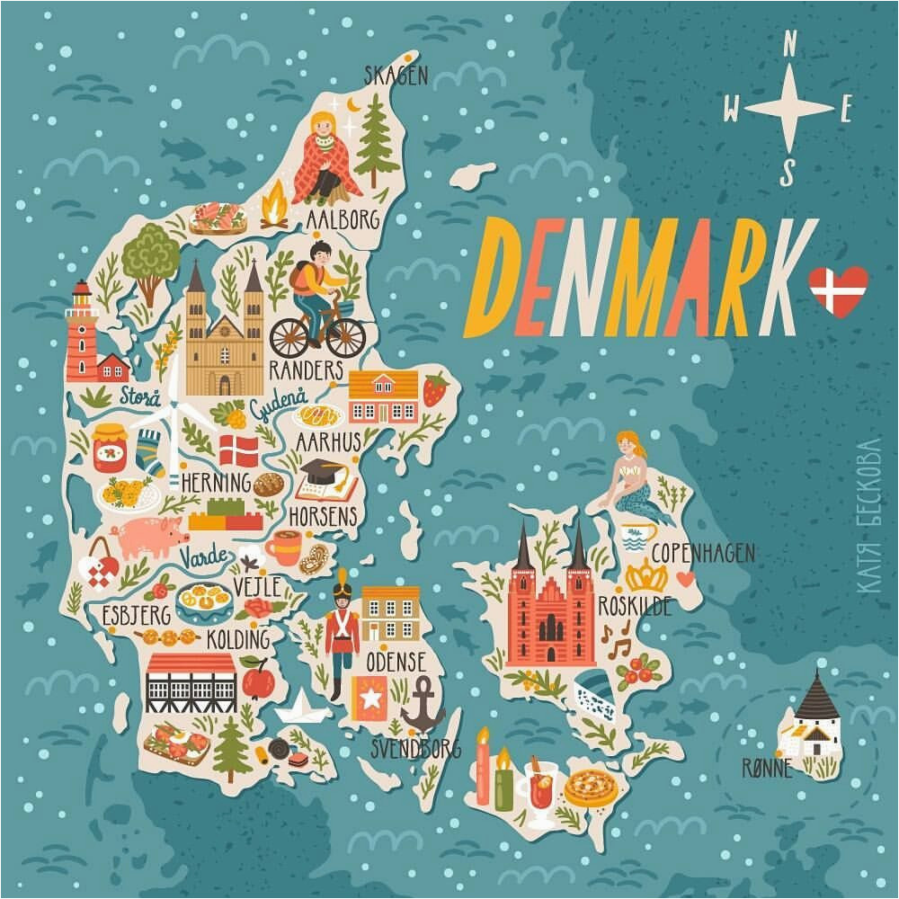 denmark map denmark in 2019 denmark map travel