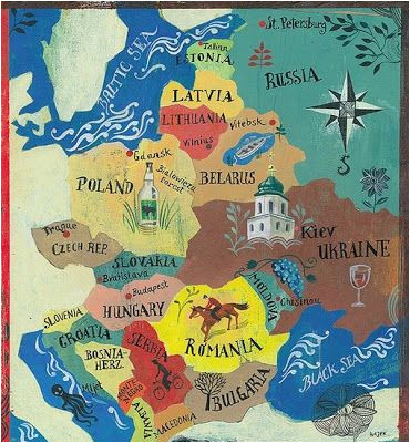 illustrated map of eastern europe shows lives of reason