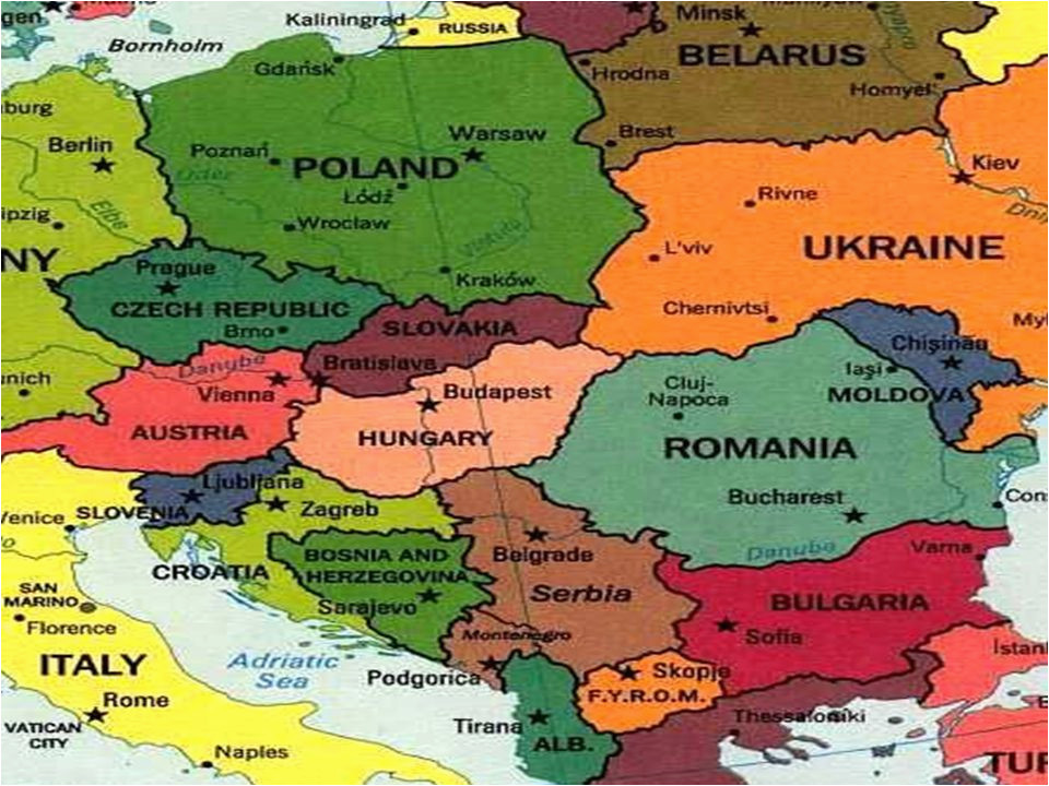 25 categorical map of eastern europe and capitals