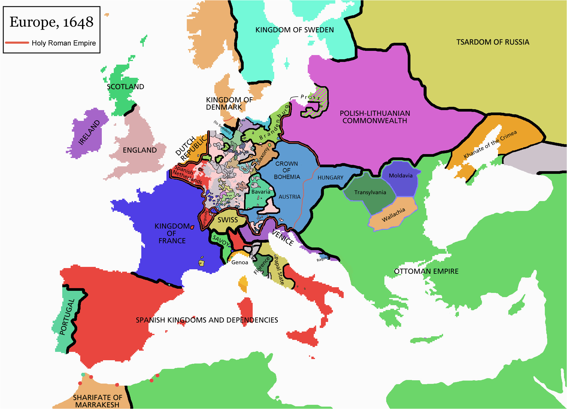 Political Map Of Europe 1800