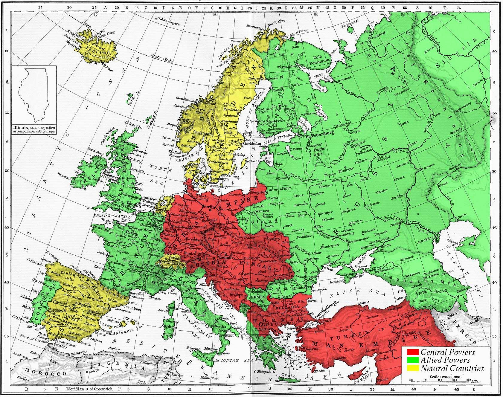 map of europe during world war i history europe 1914