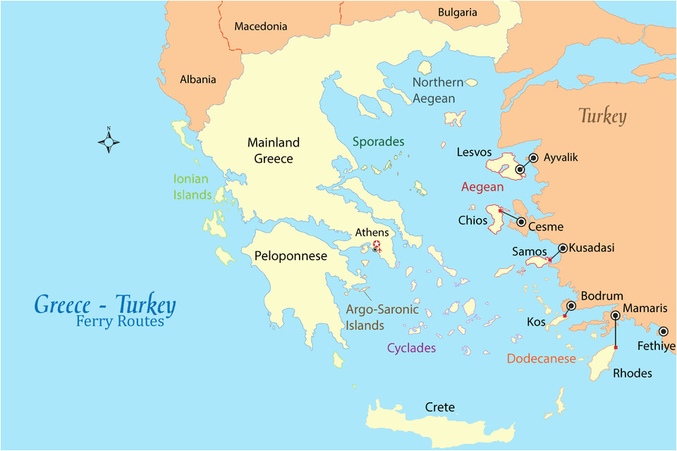 greece turkey ferry map and guide