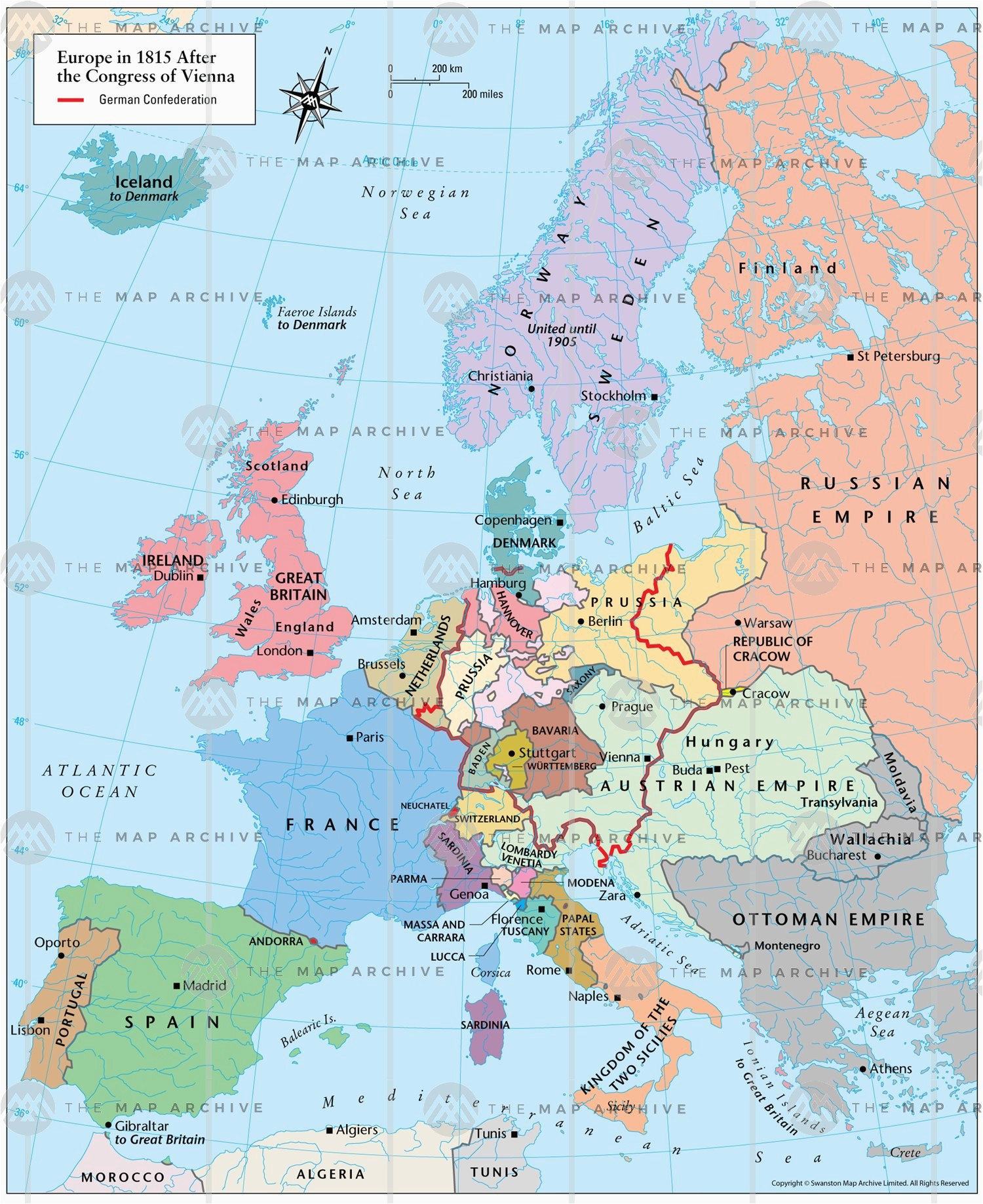 europe in 1815 after the congress of vienna