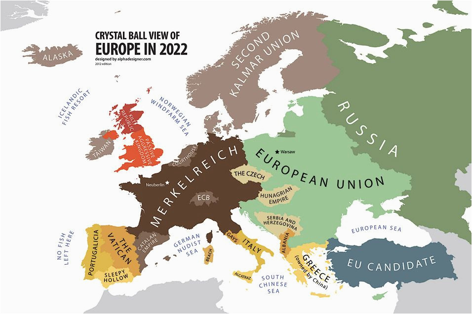 europe according to the future land of maps map funny