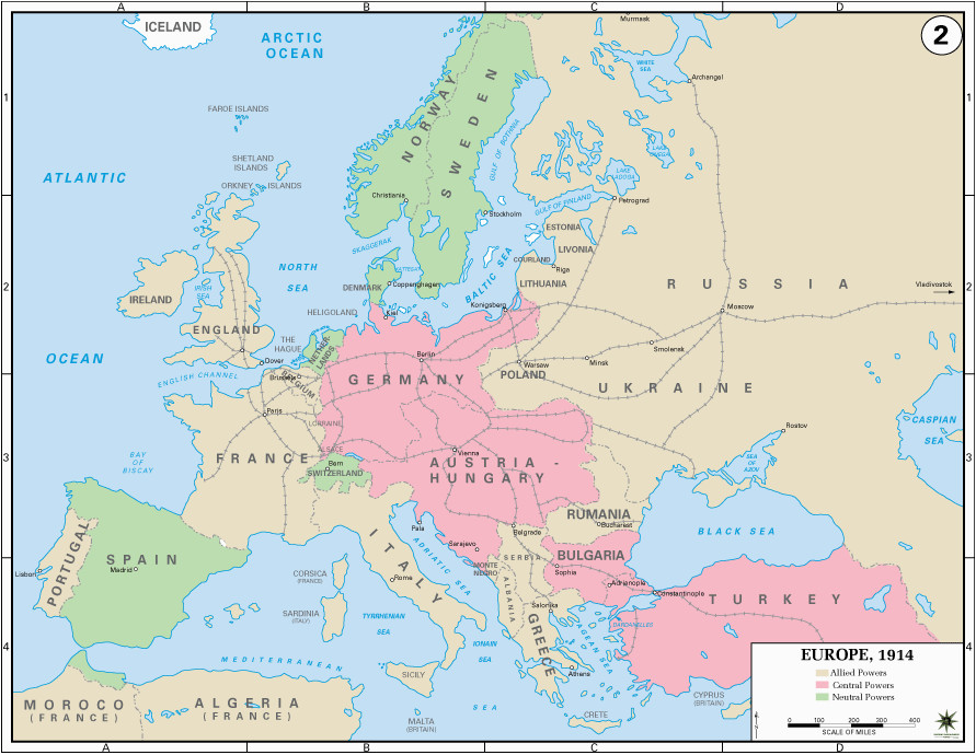 A Map Of Europe Before World War 1 – Topographic Map of Usa with States