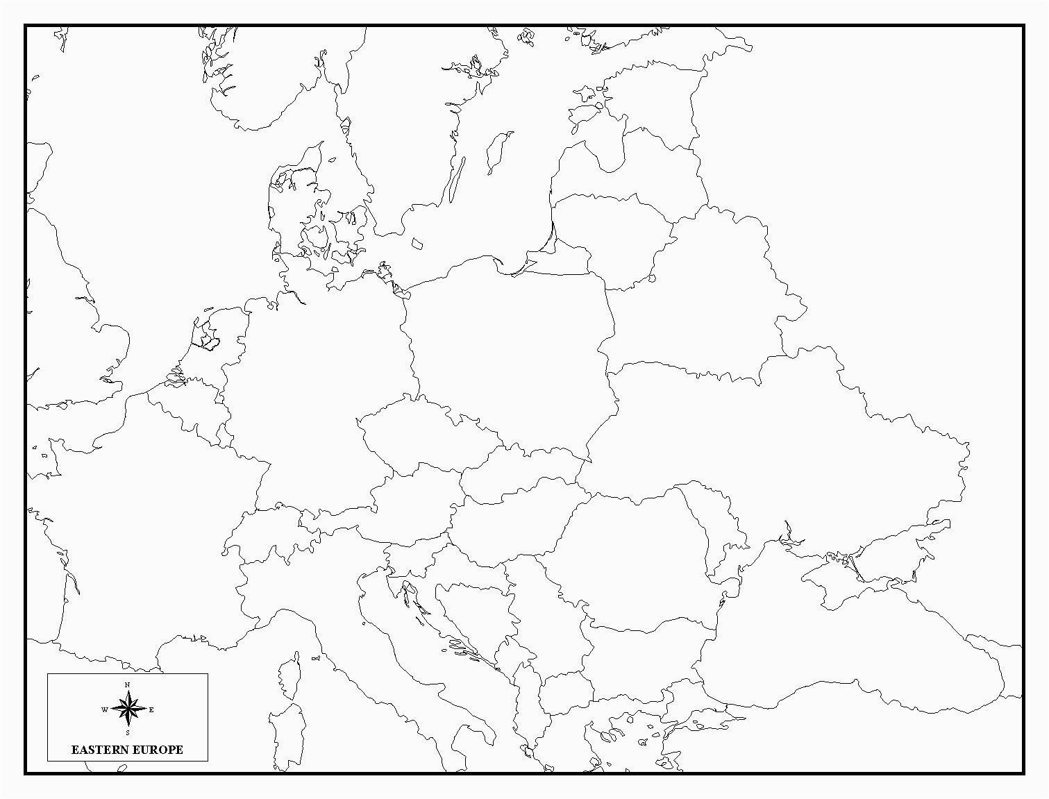 Map Of Europe White And Black A Map Of Europe Countries