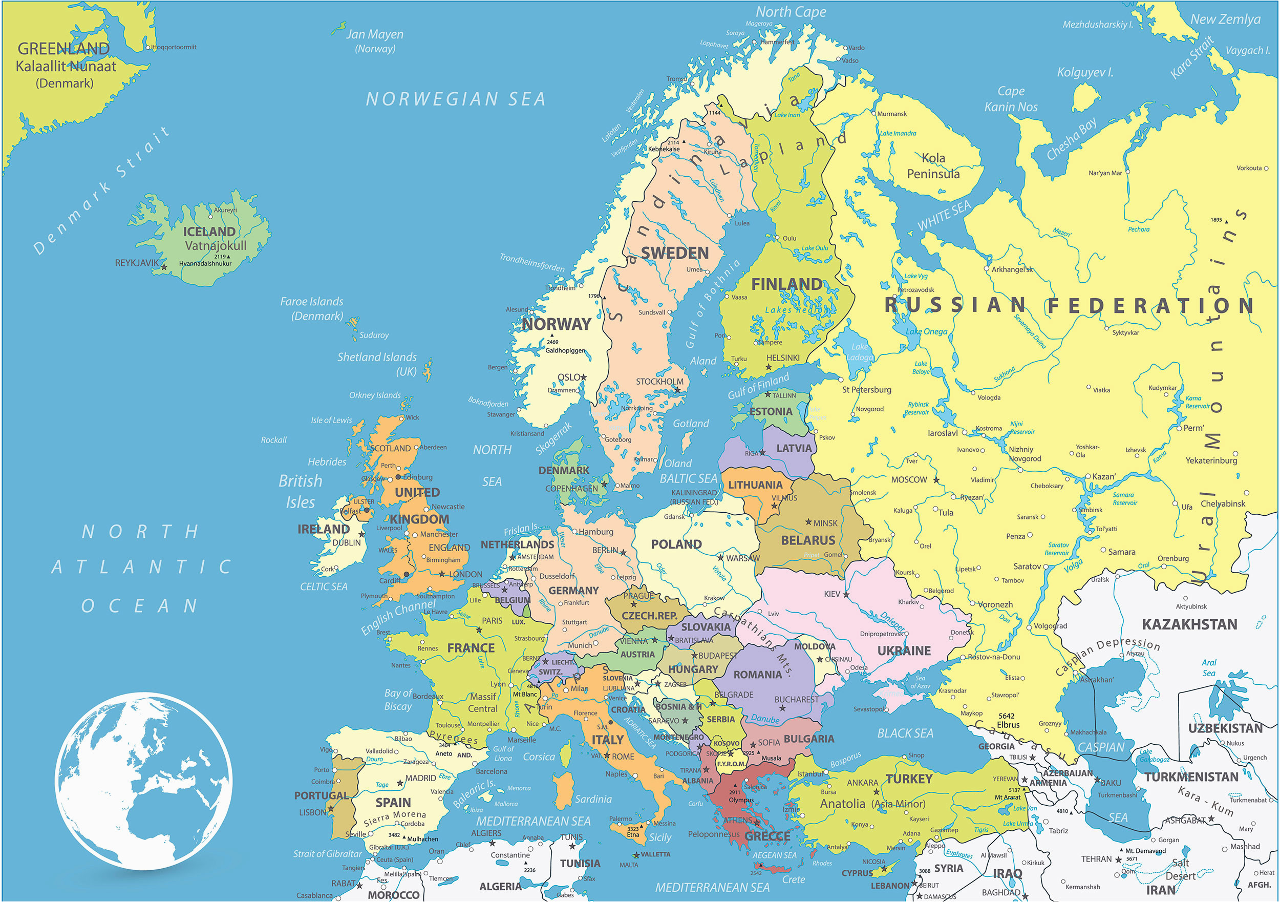 Europe Map For Kids