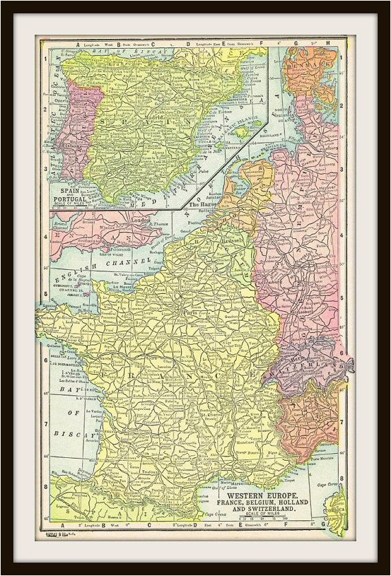 antique map france belgium holland switzerland by