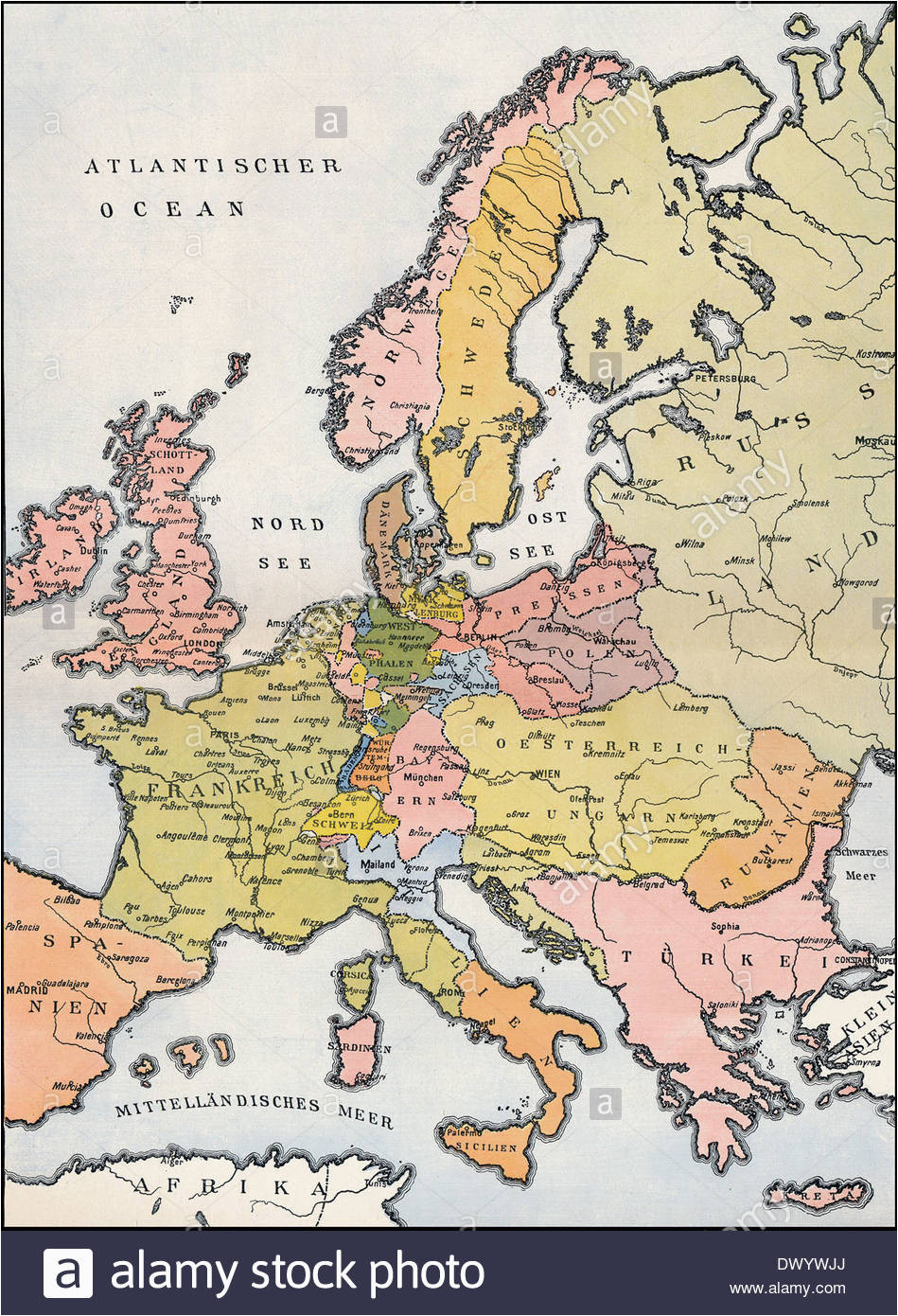 historical map europe stock photos historical map europe