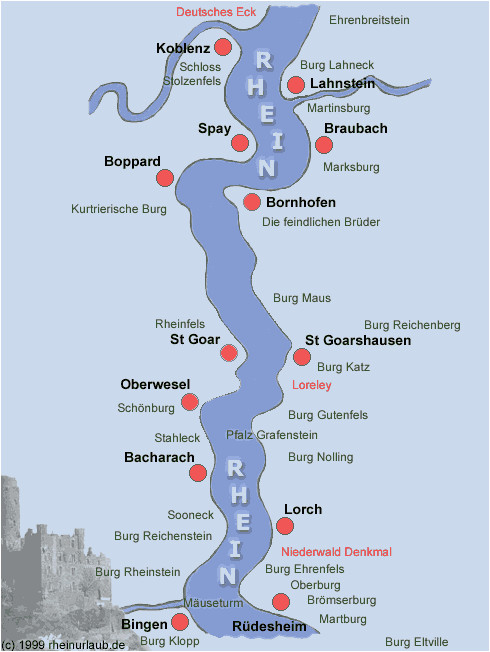 map of germany rhine river maps german valley road rhineland