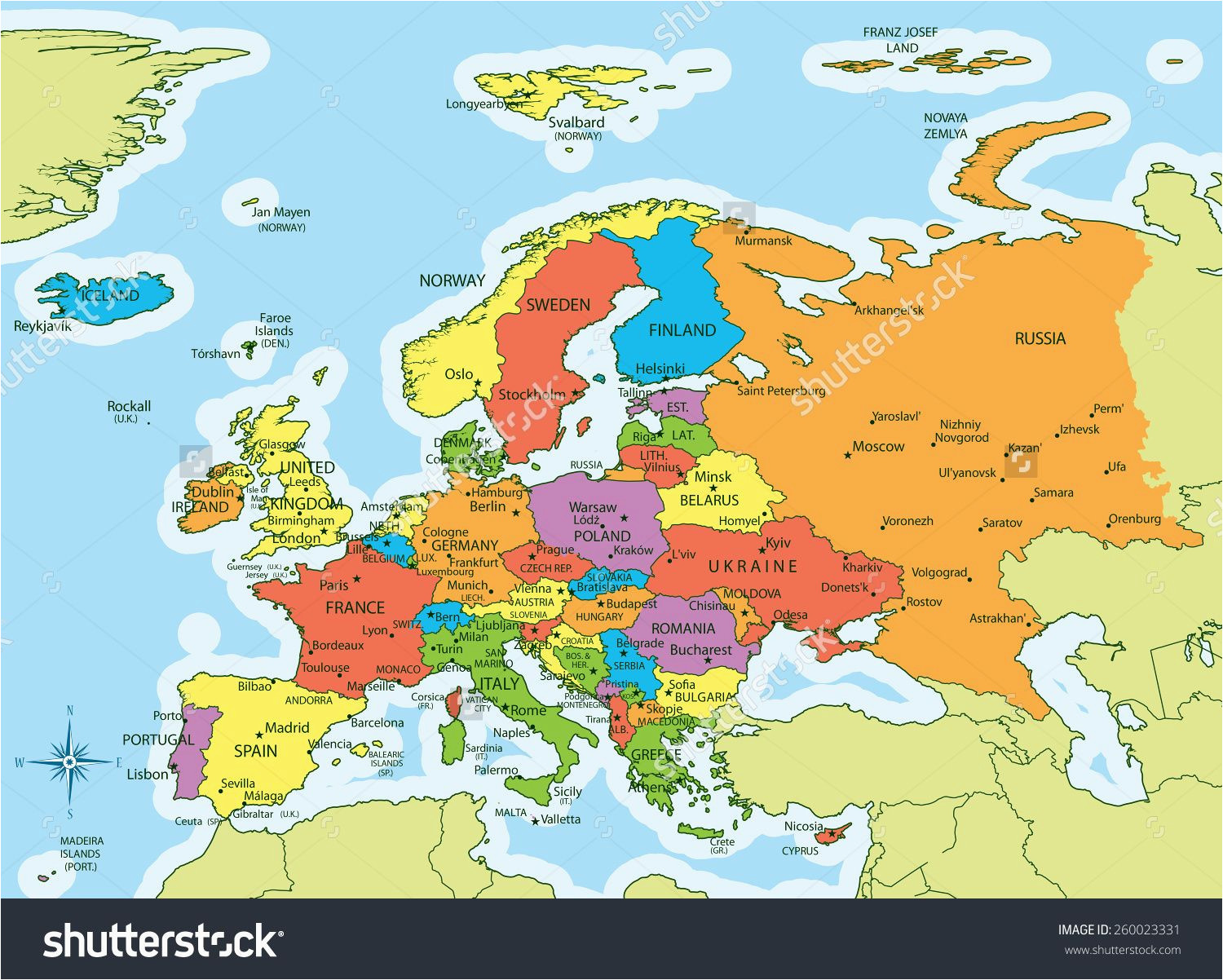 map of european cities and countries best europe capitals