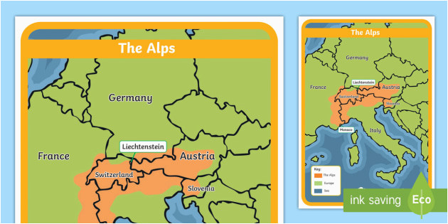 the alps map habitat mountain climate animals europe