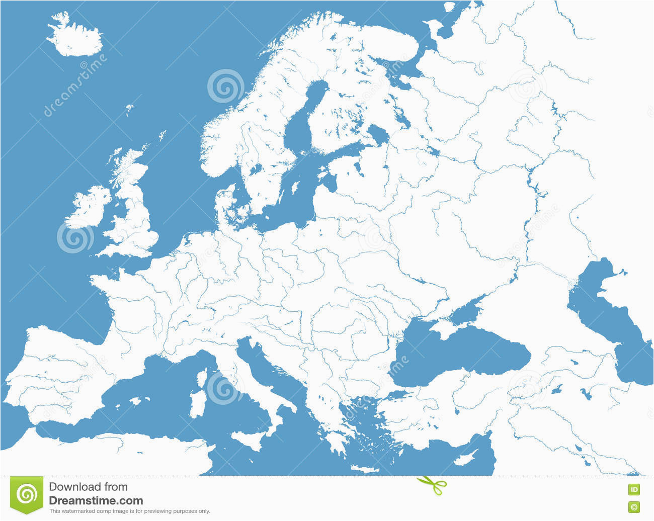 europe map rivers path map