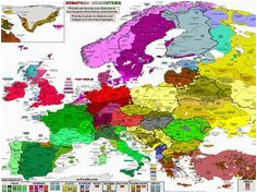 a linguistic map of the languages and dialects within europe