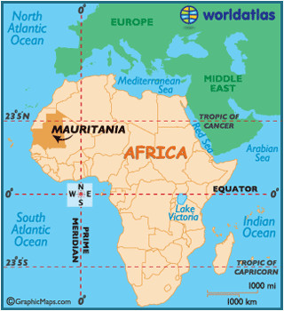 mauritania map geography of mauritania map of mauritania