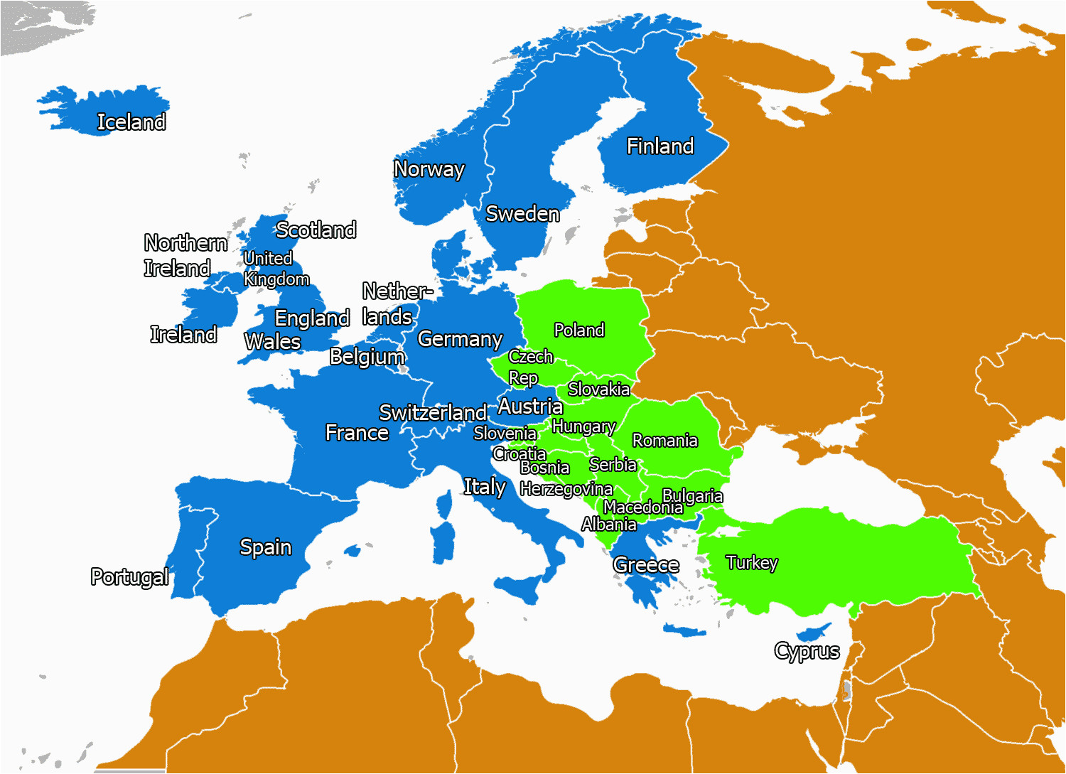 map 0f europe