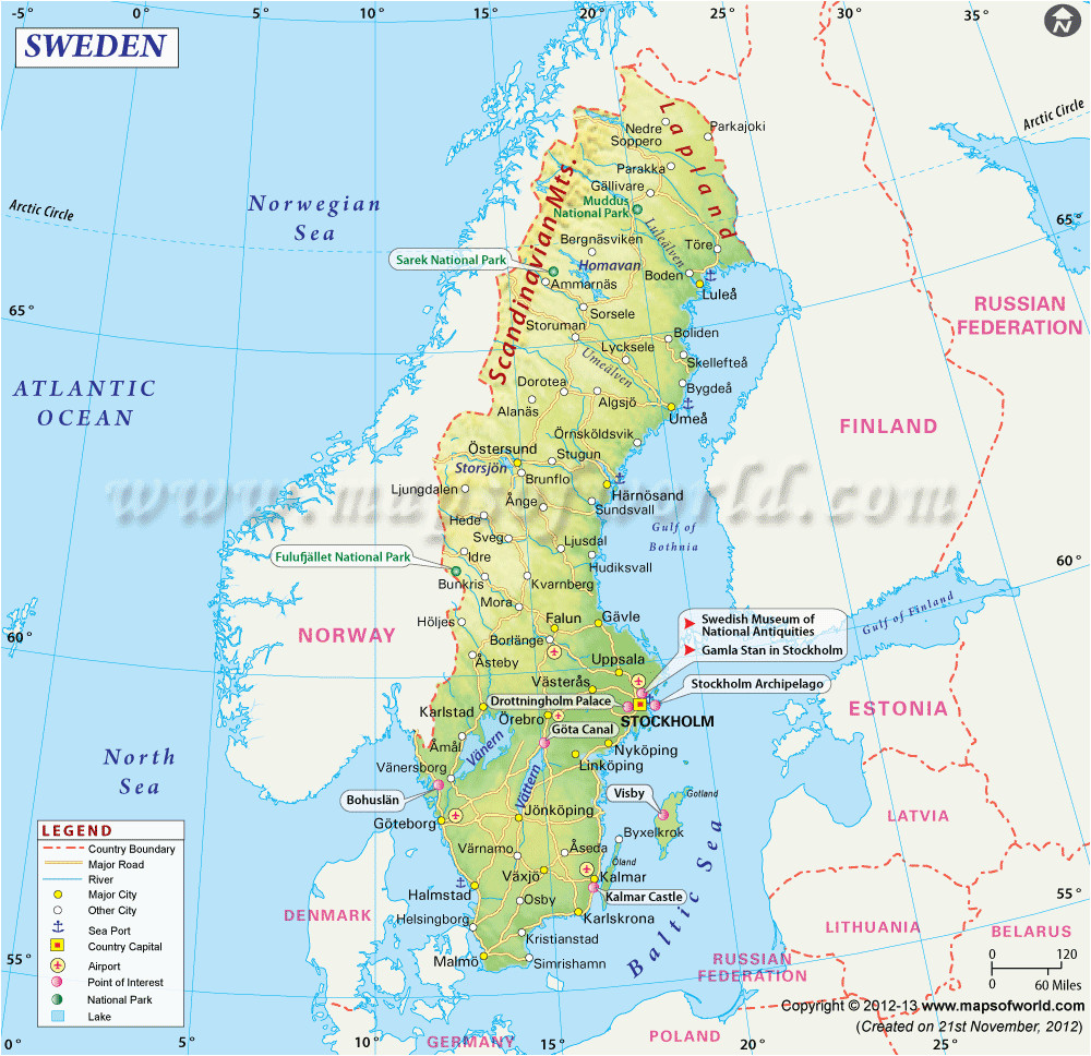 sweden map map of sweden