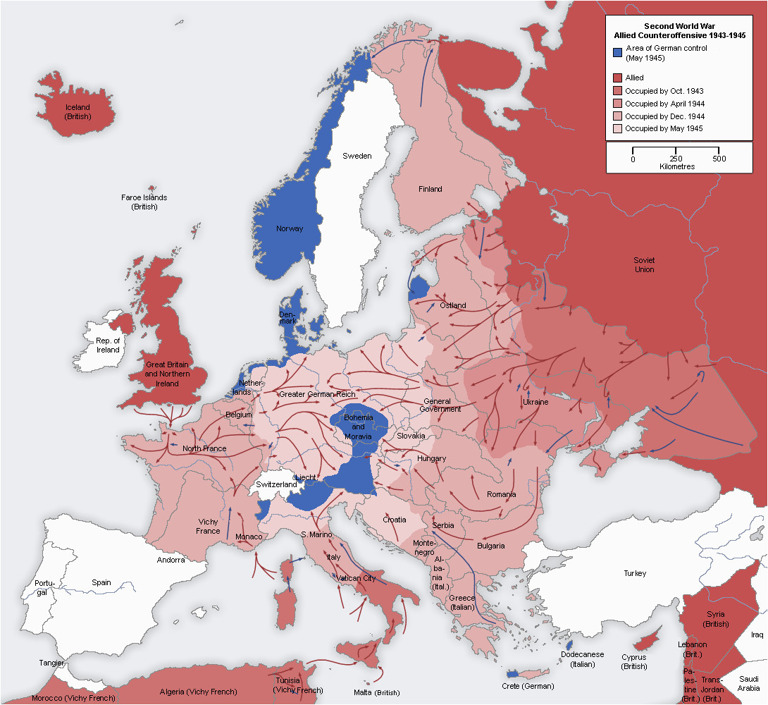 second world war in europe 1943 1945 mapmania world war