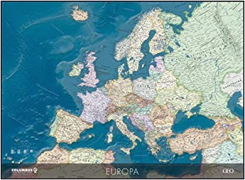 columbus geo europa politisch mit meeresrelief planokarte