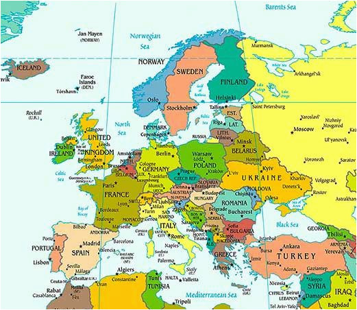 europe map map of europe facts geography history of