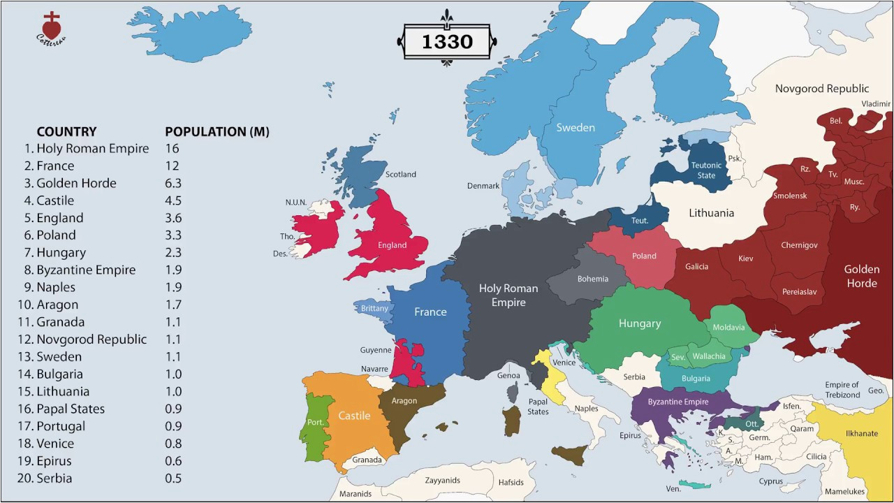 Map Europe Countries 1800