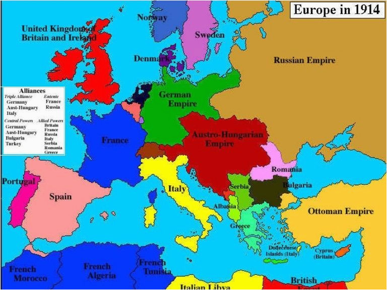 world war one map fresh map of europe in 1914 before the