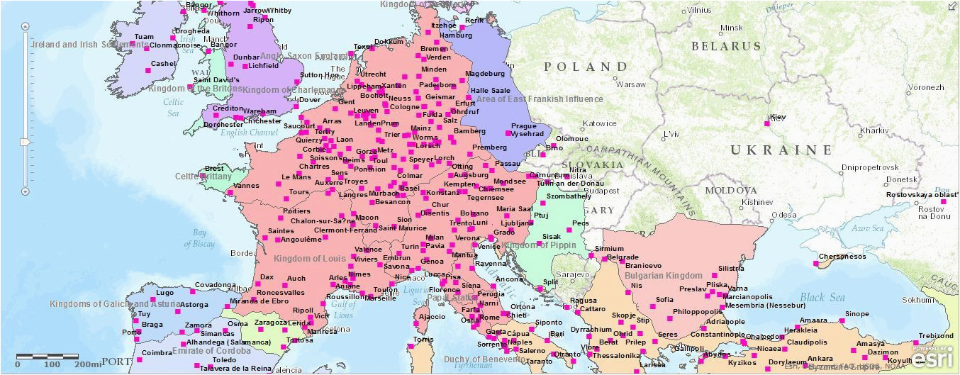 medieval kingdoms europe 814 ad europe history in maps