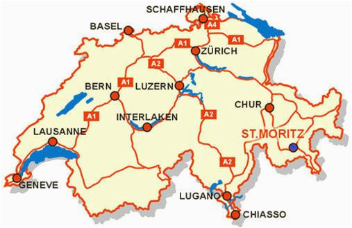 awesome map of switzerland tourist travelquaz map of