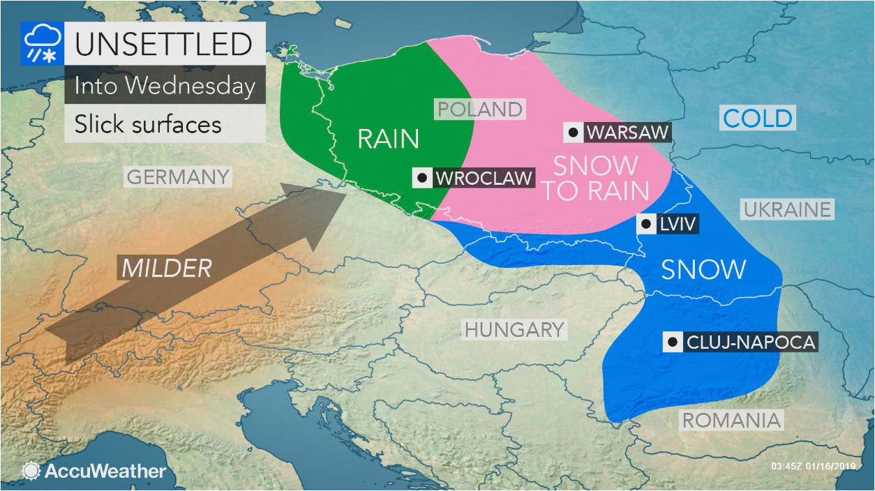 snow creates slick travel from poland to ukraine as alps