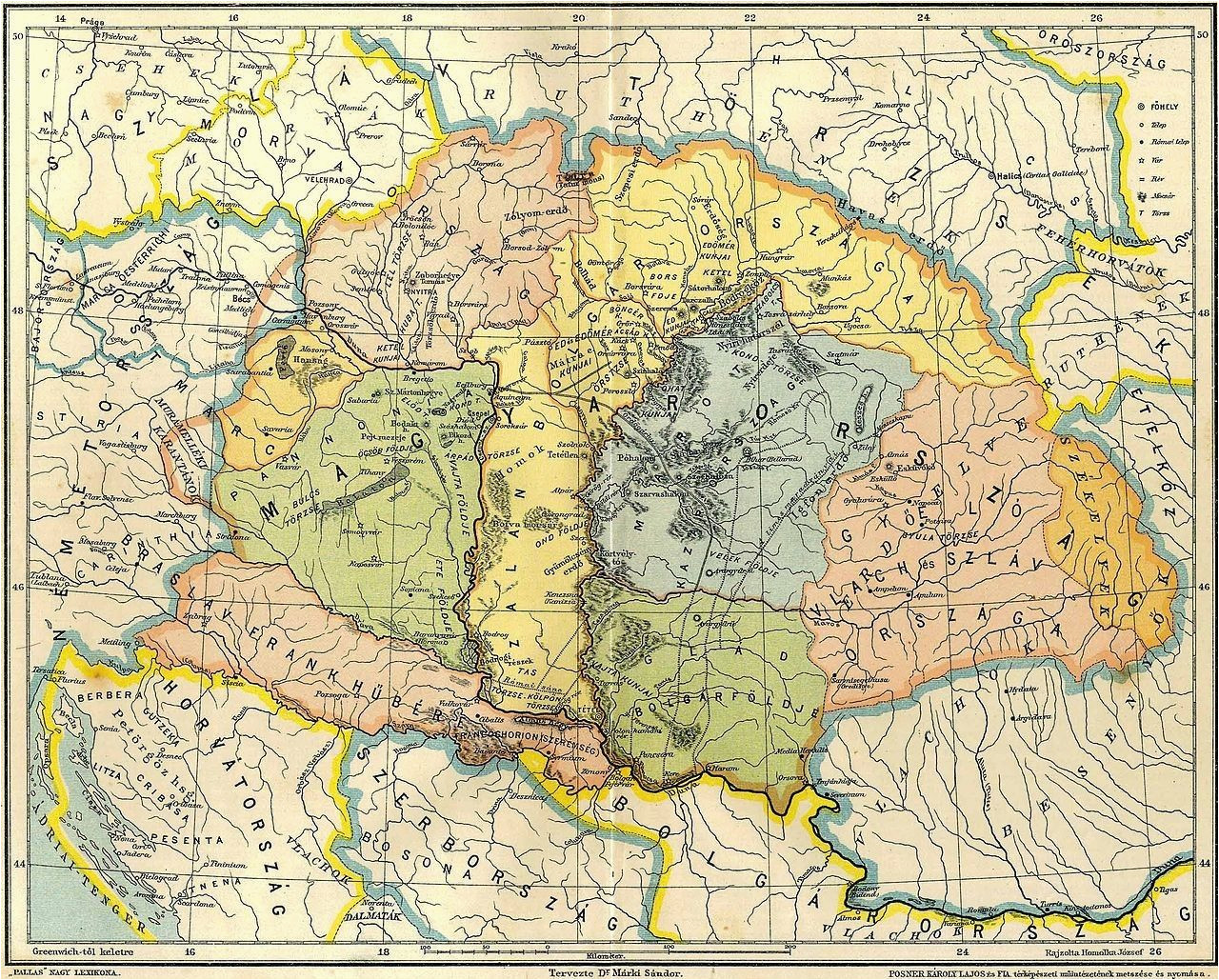 map of central europe in the 9th century before arrival of