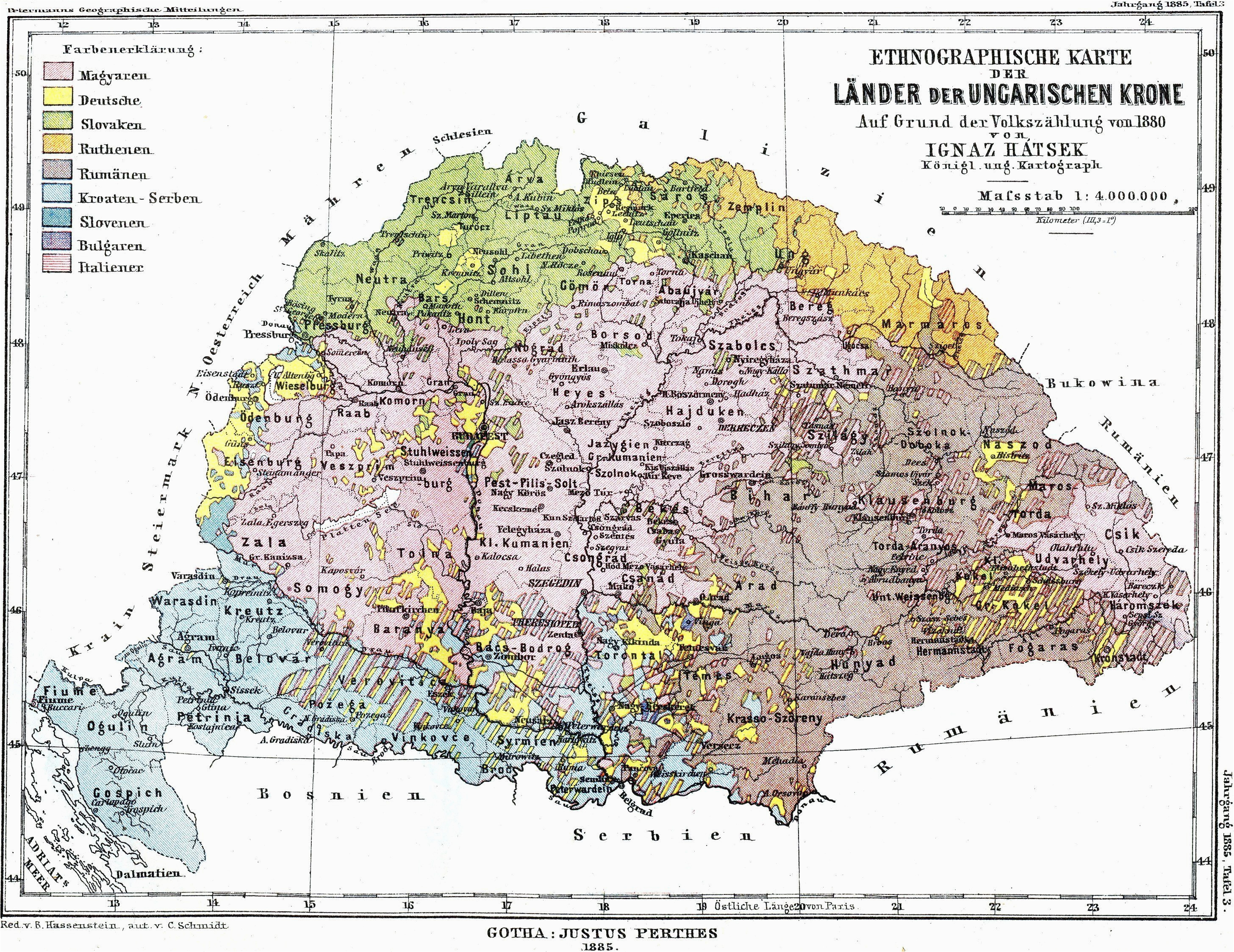 1880 ethnic groups of the hungarian kingdom mapmania