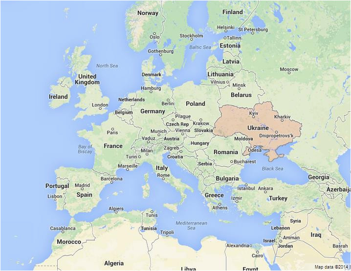 ukraine on the map of europe casami