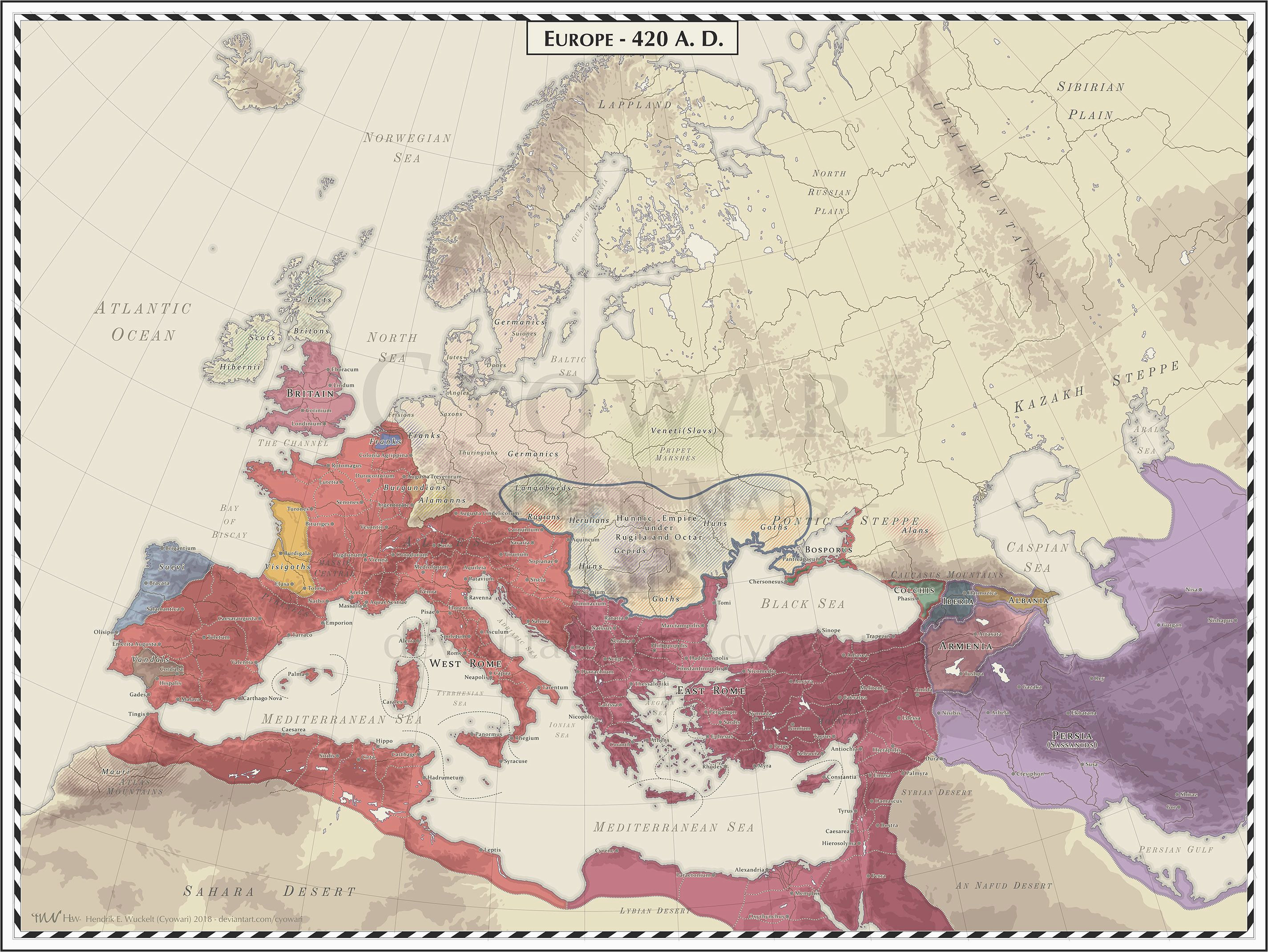 europe 420 ad maps and globes map roman empire