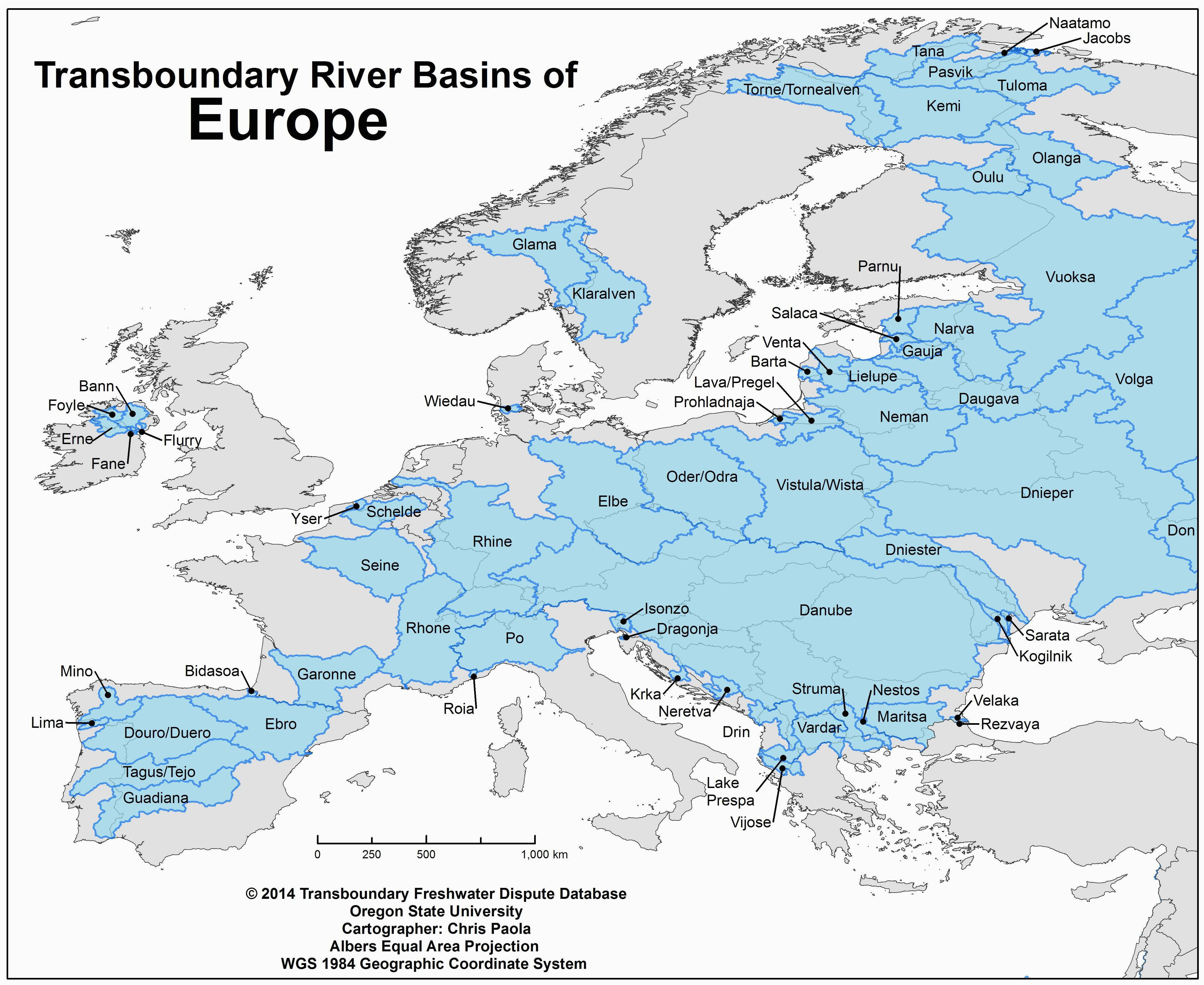 реки в европе
