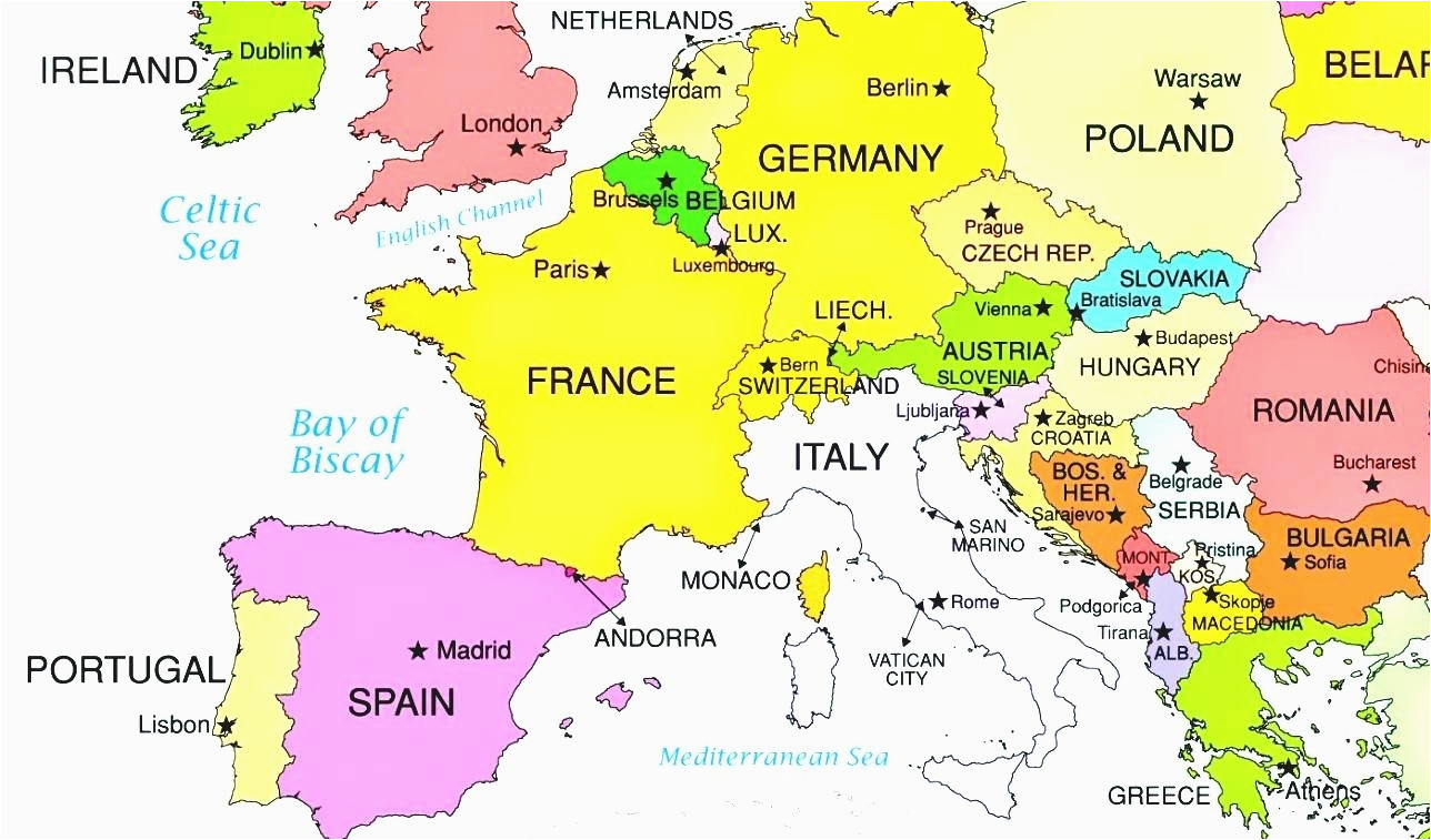 Where is Luxembourg On A Map Of Europe 36 Intelligible Blank Map Of Europe and Mediterranean