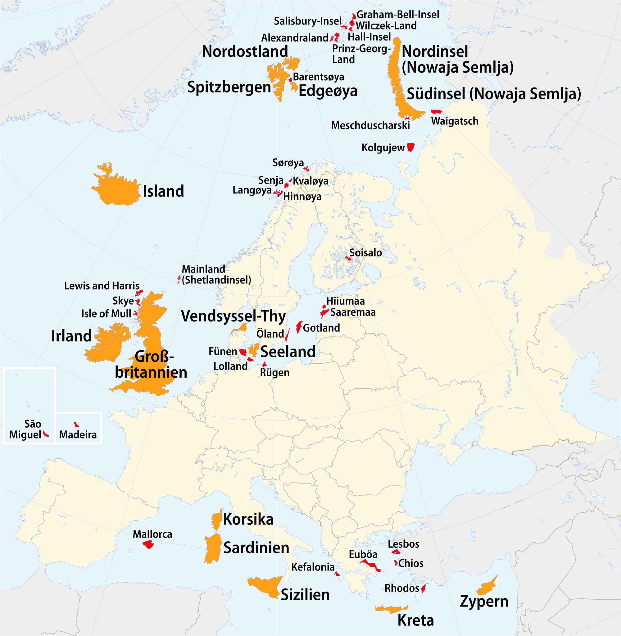 liste europaischer inseln nach flache wikipedia