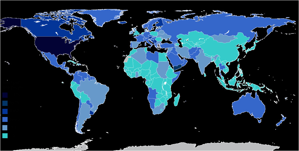 map of civilian guns per capita by country 1 024x519 mapporn