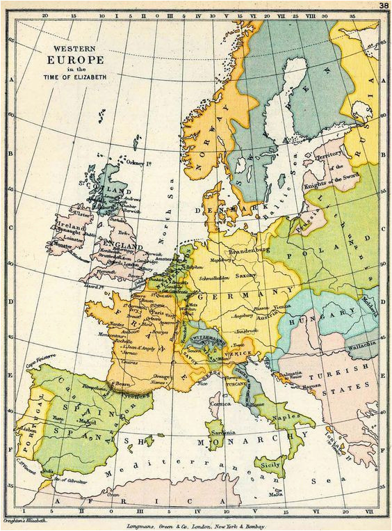 map of western europe in the time of elizabeth